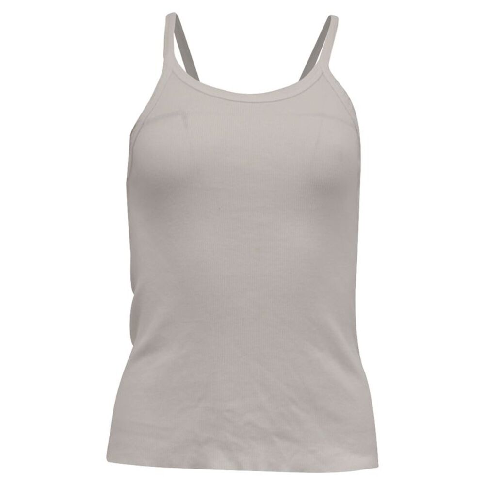 Éterne Ribbed-Knit Tank Top in White Cotton
